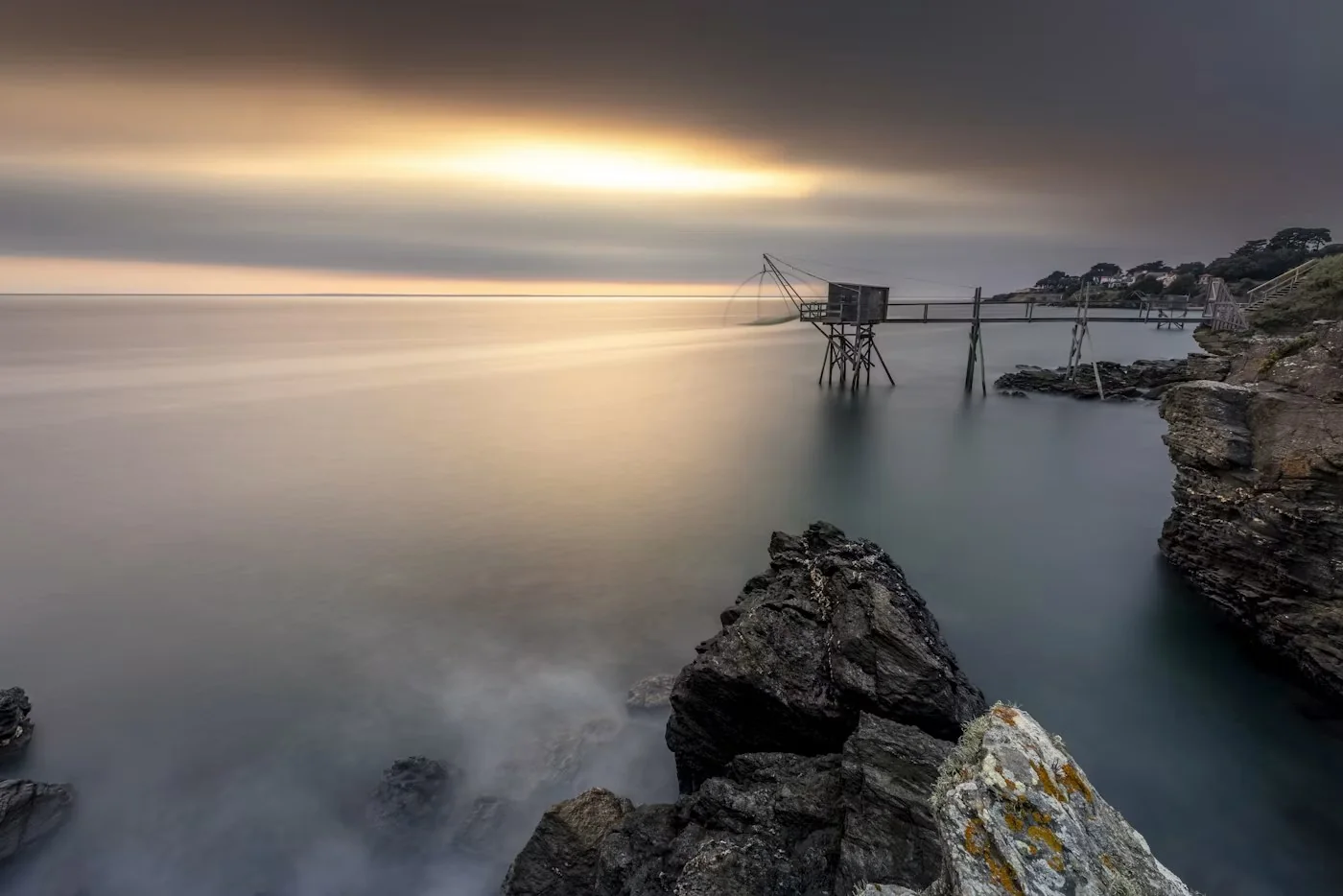Port de Pornic au coucher de soleil